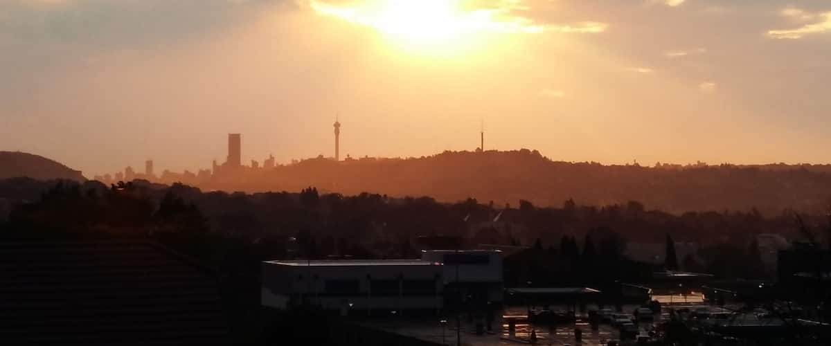 Incredible African sunset lighting up the johannesburg skyline. View from my apartment
#AboveItAll