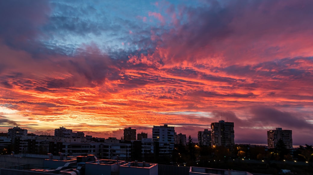 sunrise from the Madrid neighborhood of Hortaleza