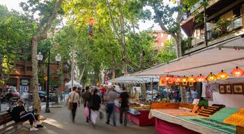 Poblenou which includes markets