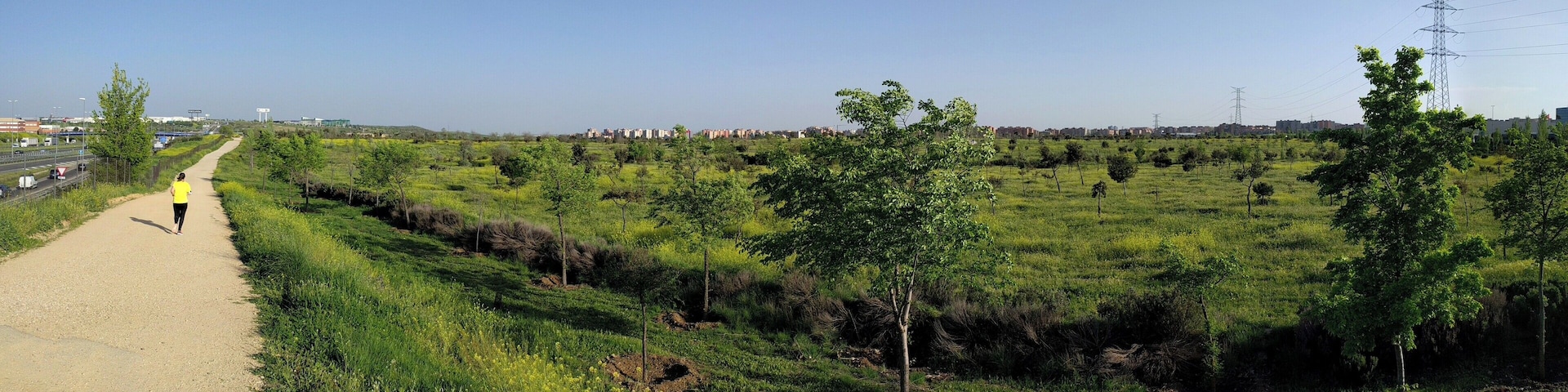 Panorámica de Bosque Sur (Fuenlabrada, Madrid, España) desde la M-50