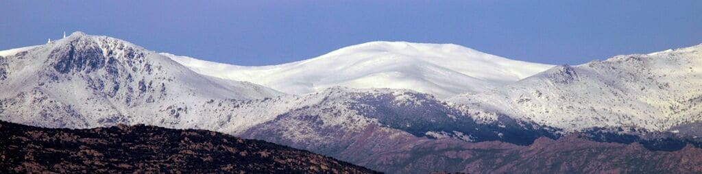 La Maliciosa and Cabeza de Hierro peaks from Madrid.