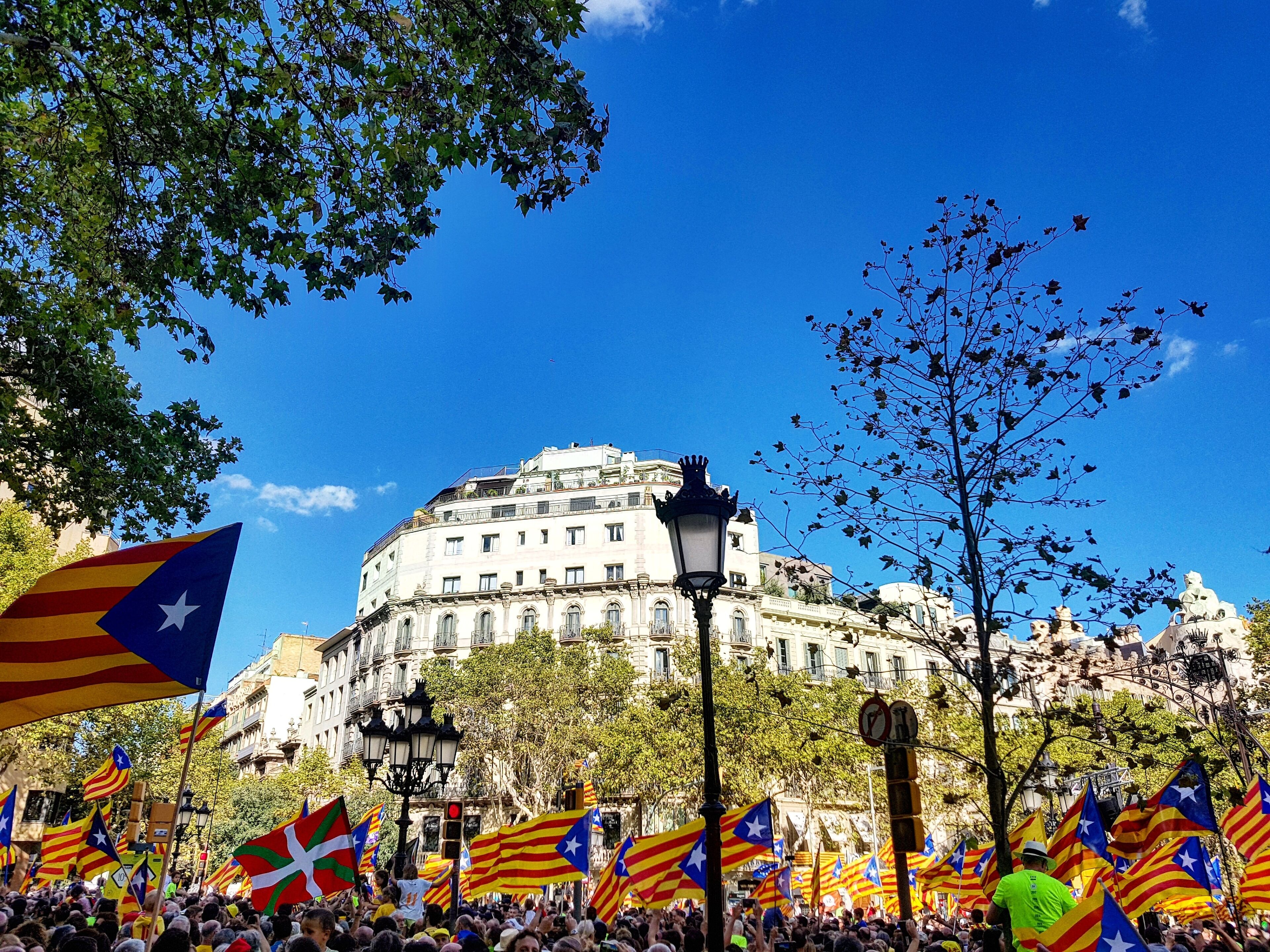 Diada de l'onze de setembre 2017, passeig de gràcia de Barcelona