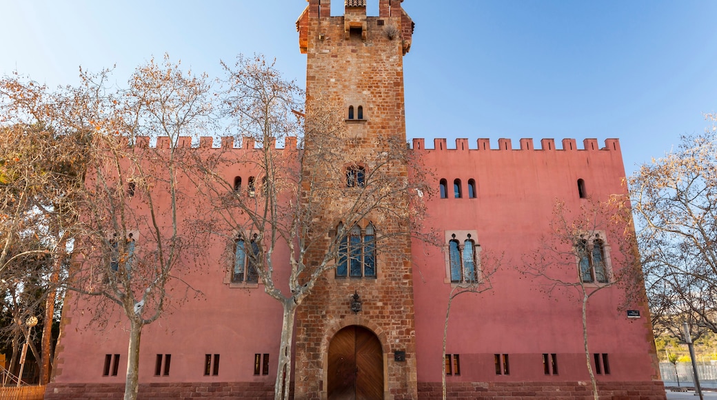 Architecture, ancient building, tower, Torre Roja, gothic style, Viladecans, province Barcelona, Catalonia.Spain.