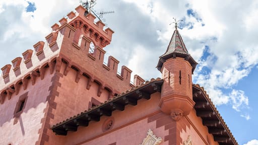 Artistic architecture,Can Modolell,ancient fortified defense tower.Viladecans,Catalonia,Spain.