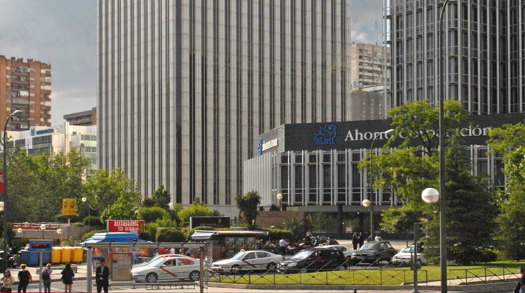 Achevée en 1989, la tour Picasso a été conçue par l'architecte Minoru Yamasaki et ses associés, l'architecte des tours jumelles de New-York. La tour est haute de 157 m et comprend 43 étages. Elle est située le long du Paseo de la Castellana.