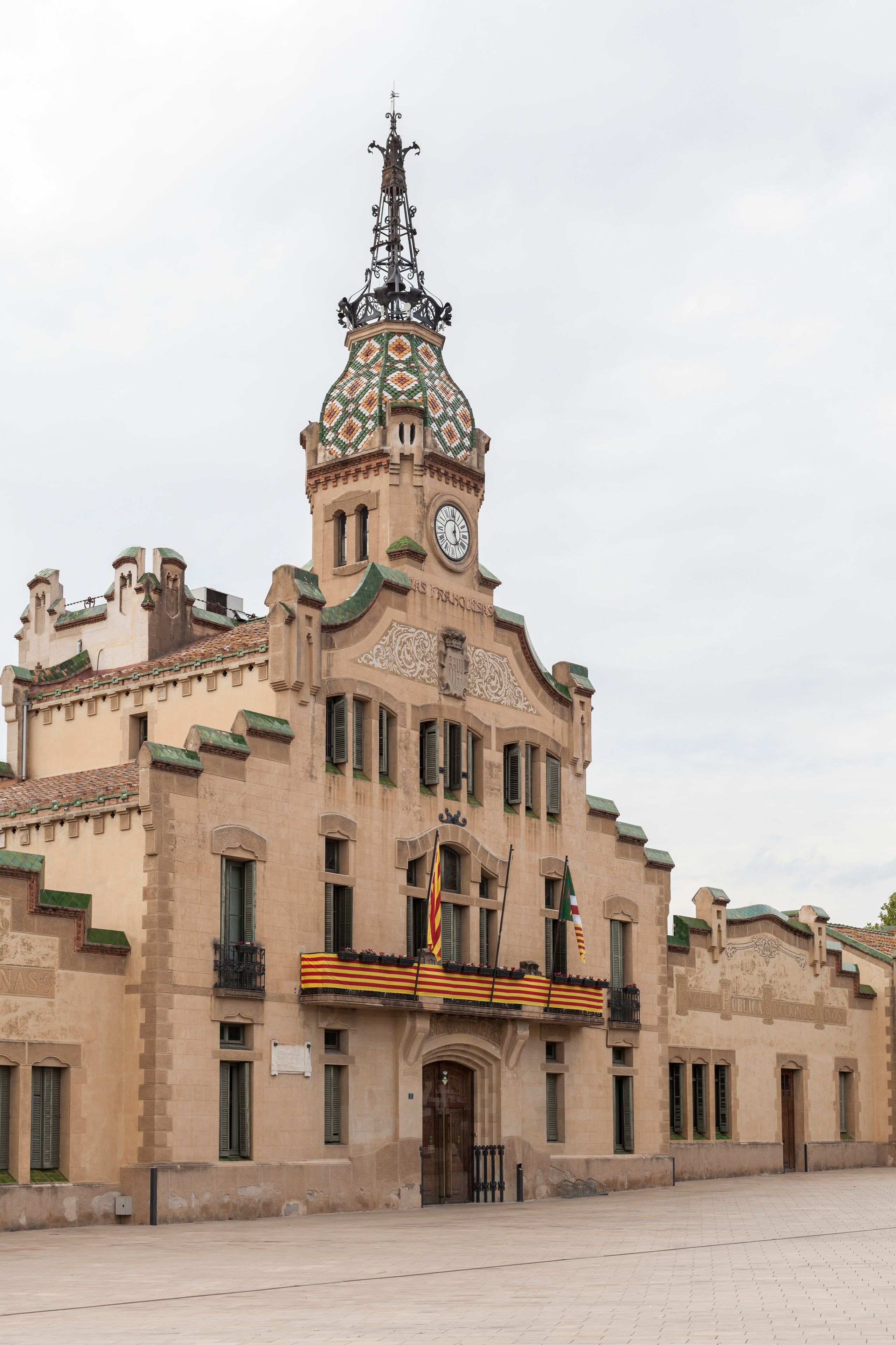 Arquitecture, modernist building, City Hall, Ajuntament, Les Franqueses del Valles, province Barcelona,Catalonia.