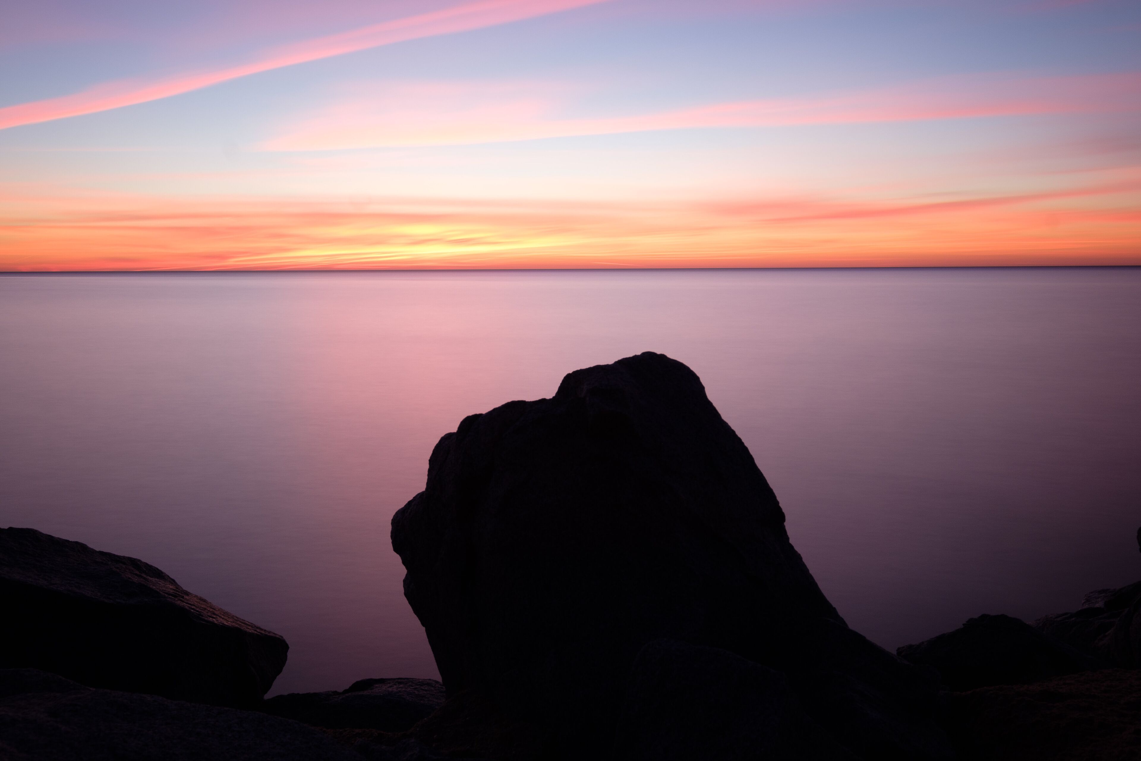 Amazing colours early morning on the Maresme coast line.