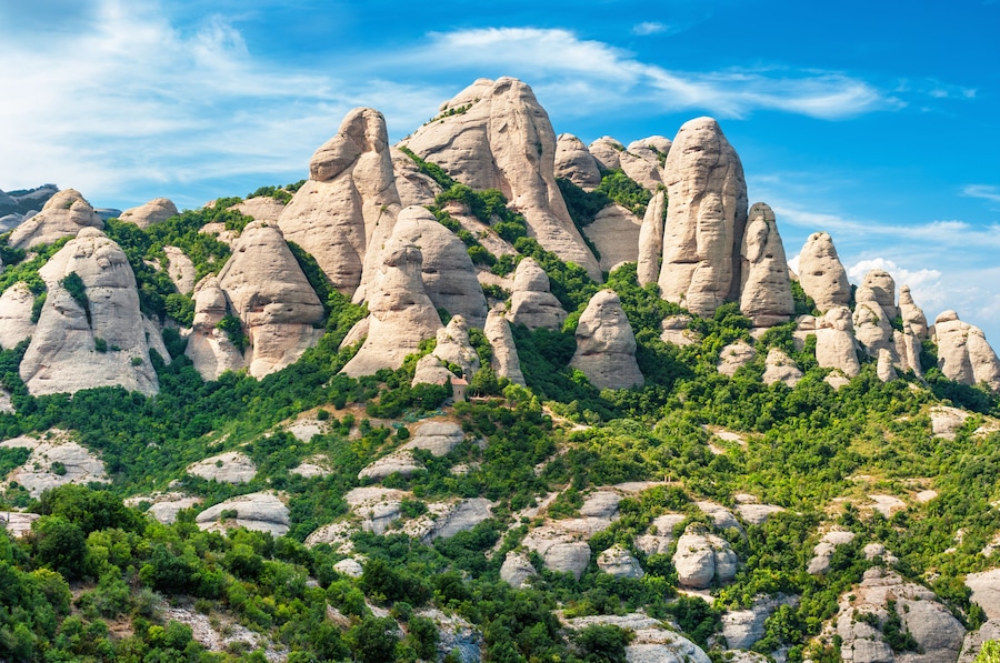Mountains in Montserrat, Catalonia Spain