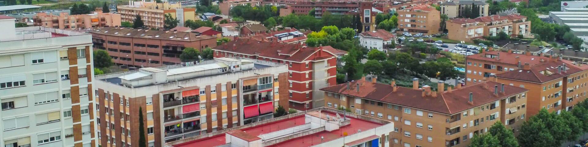 Aerial view in Rubi, city of Barcelona. Catalonia,Spain. Drone Photo; Shutterstock ID 1412269967; Purchase Order: -