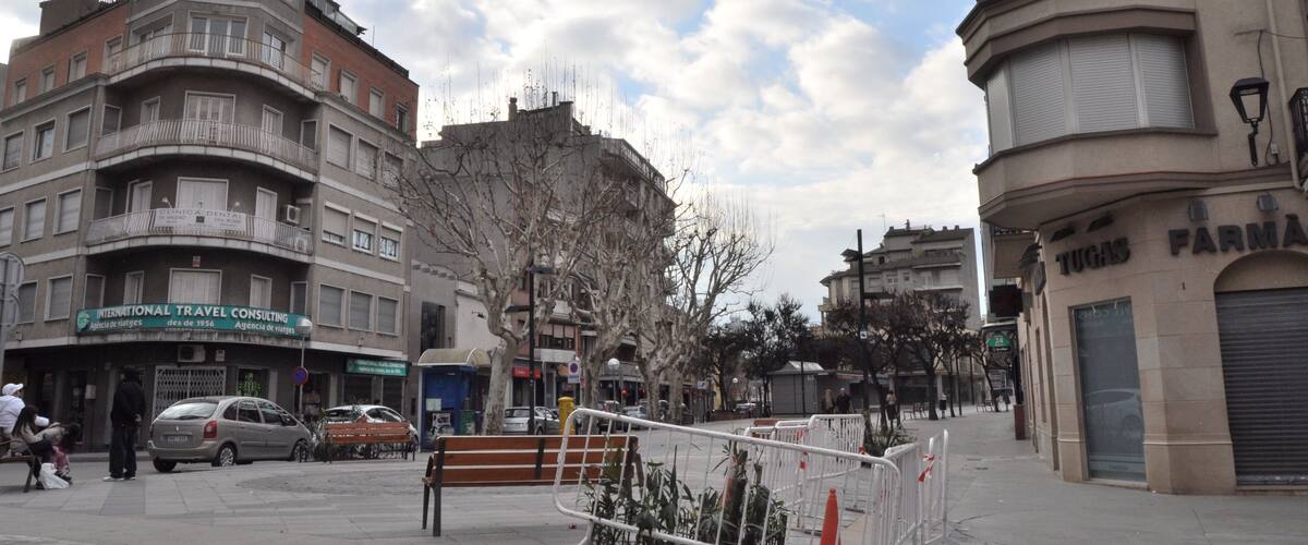 Mollet del Vallès: Plaça Catalunya i Rambla.