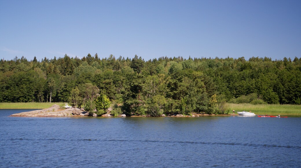 Drottningholm showing a lake or waterhole