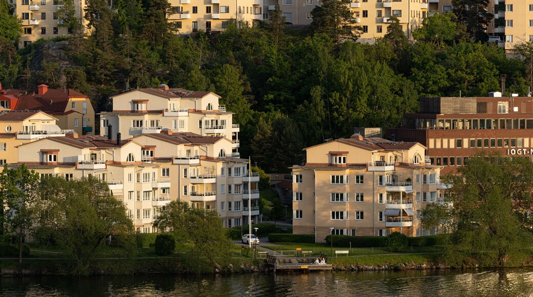 Stockholm, Sweden The skyline over the Stora Essingen island in the city.