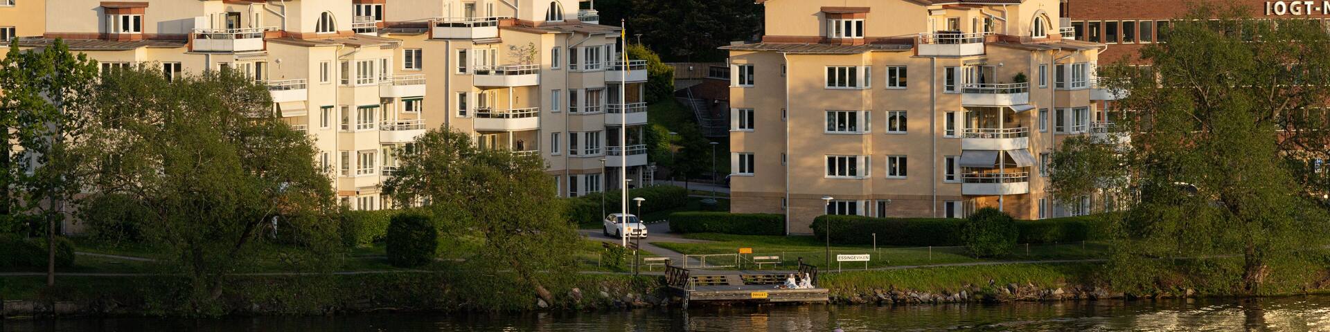 Stockholm, Sweden The skyline over the Stora Essingen island in the city.