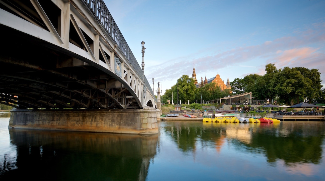 Ostermalm showing a river or creek and a bridge