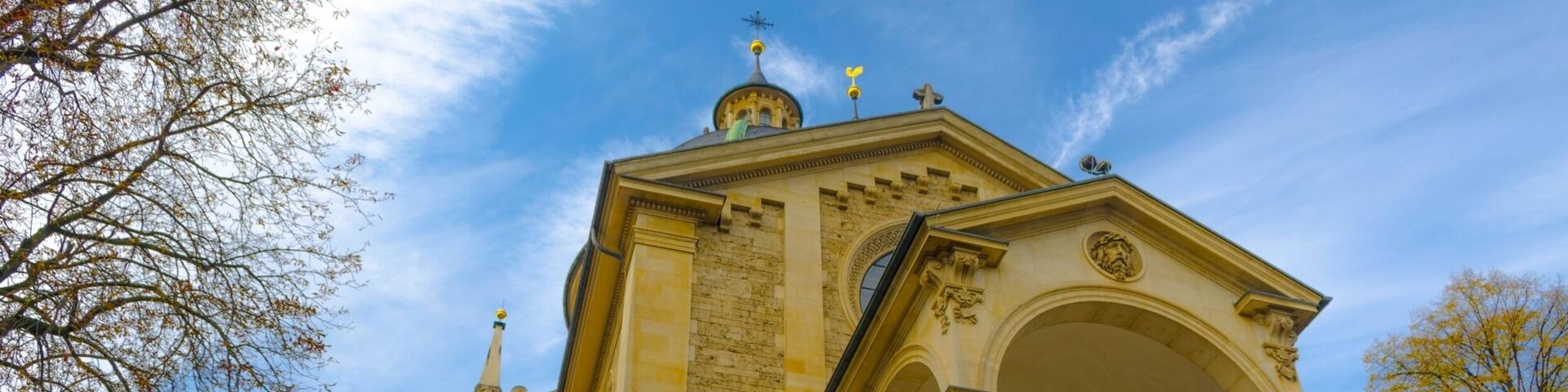 view of the Enge church which was built in neo-Renaissance style in 1894 in Zurich, Switzerland ; Shutterstock ID 399178297