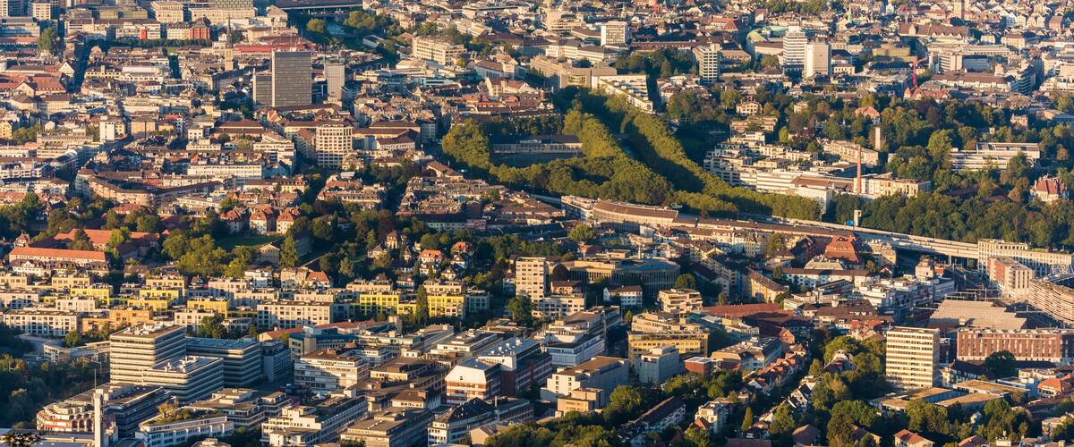 Switzerland, Canton of Zurich, Zurich, City center seen from Uetliberg