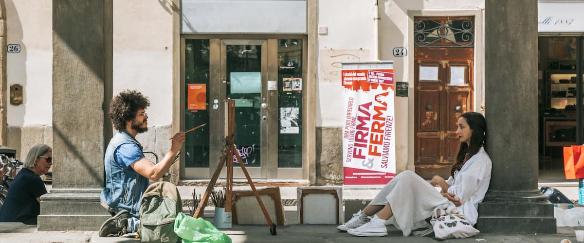 Province of Florence featuring street scenes as well as an individual male