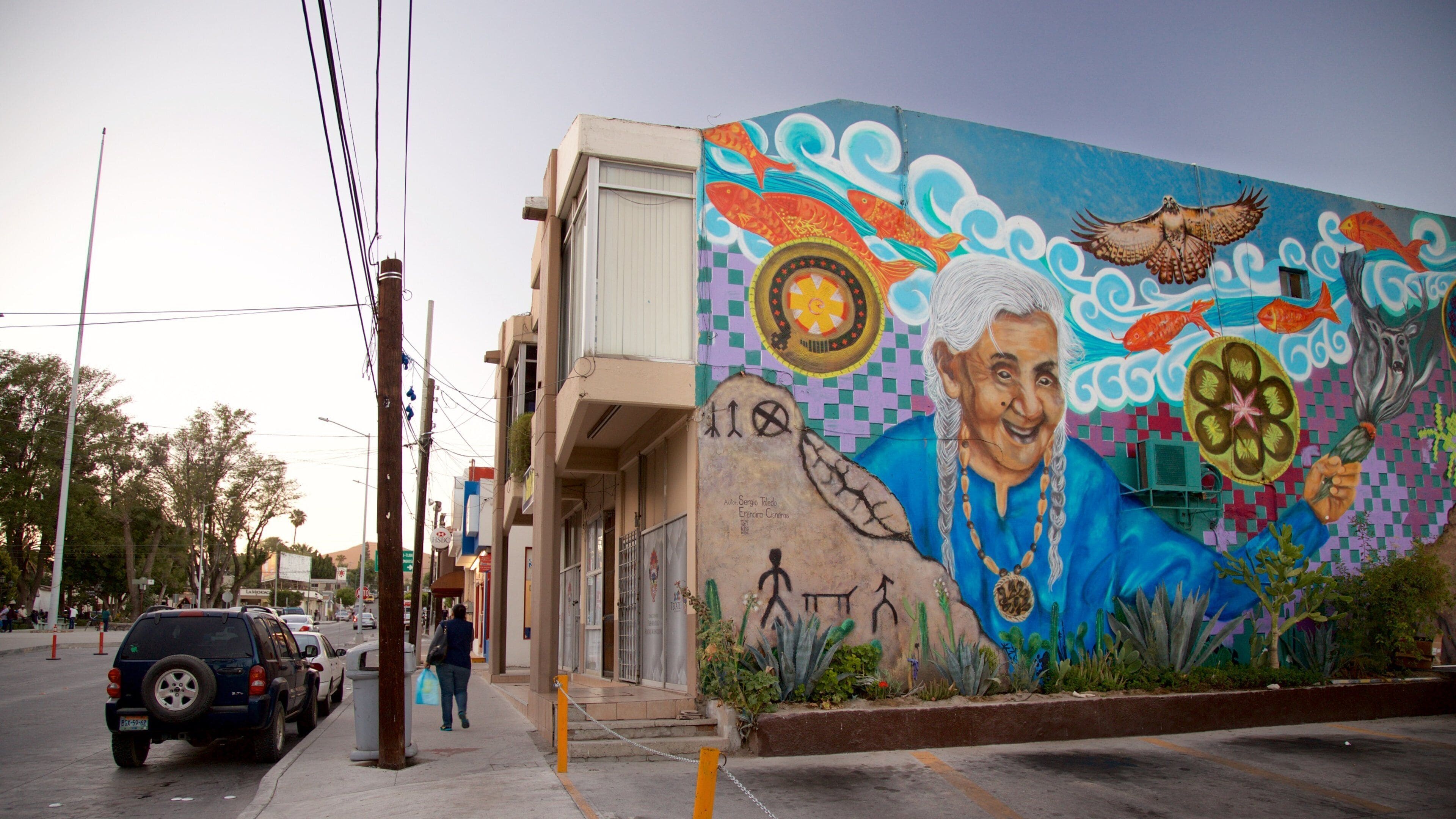 Tecate which includes a sunset and outdoor art