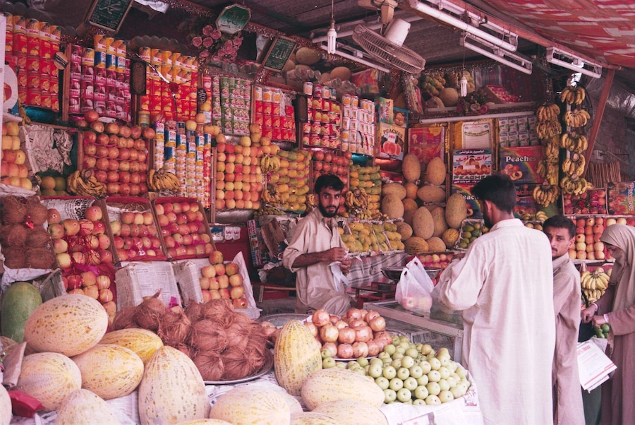 Fruit stand in the street. It was another time. Now it's impossible to find such variety.