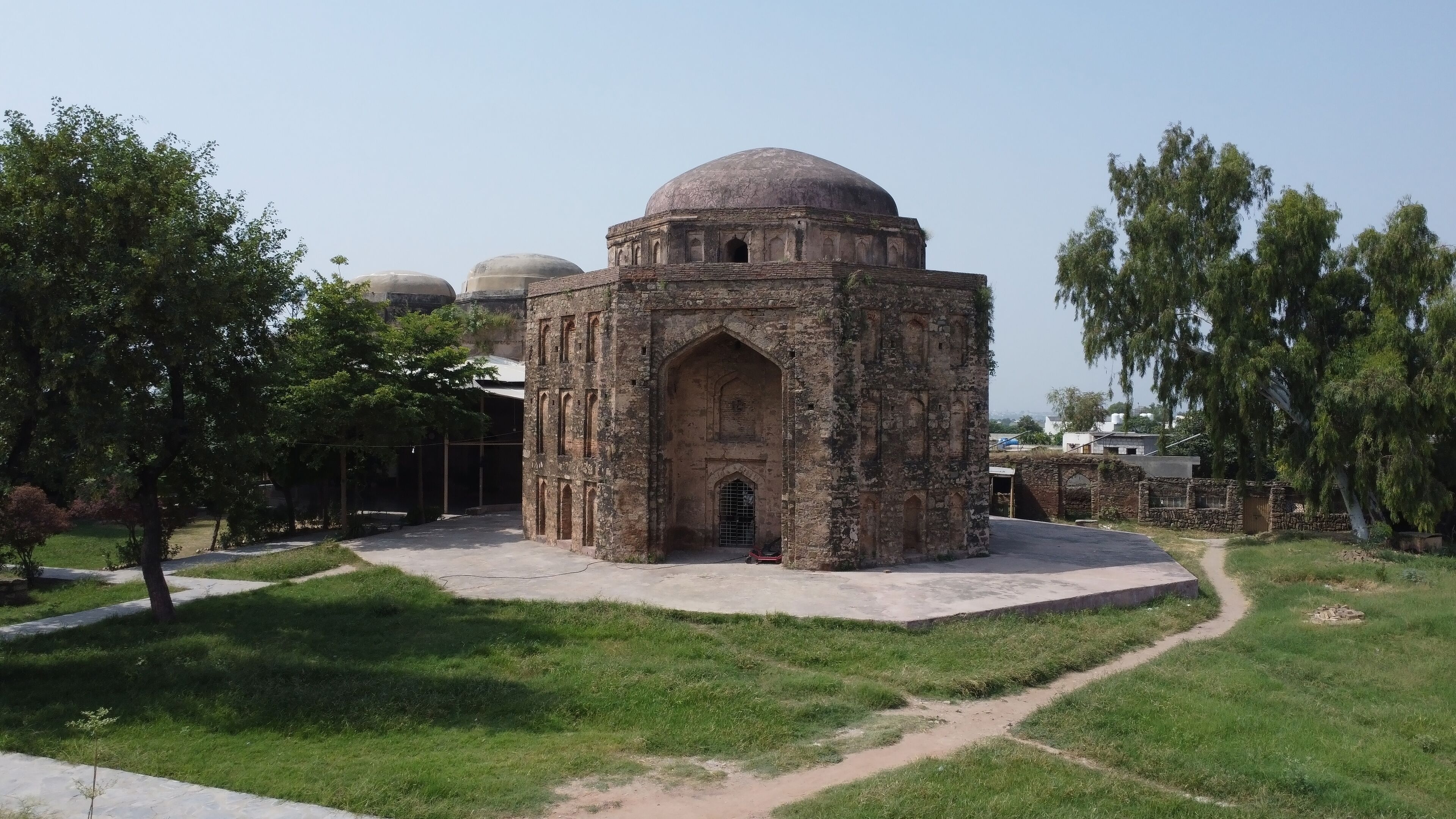 Rawat fort in Rawalpindi Pakistan showing the historic tomb of Sultan Sarang Khan and his sons who died in battle