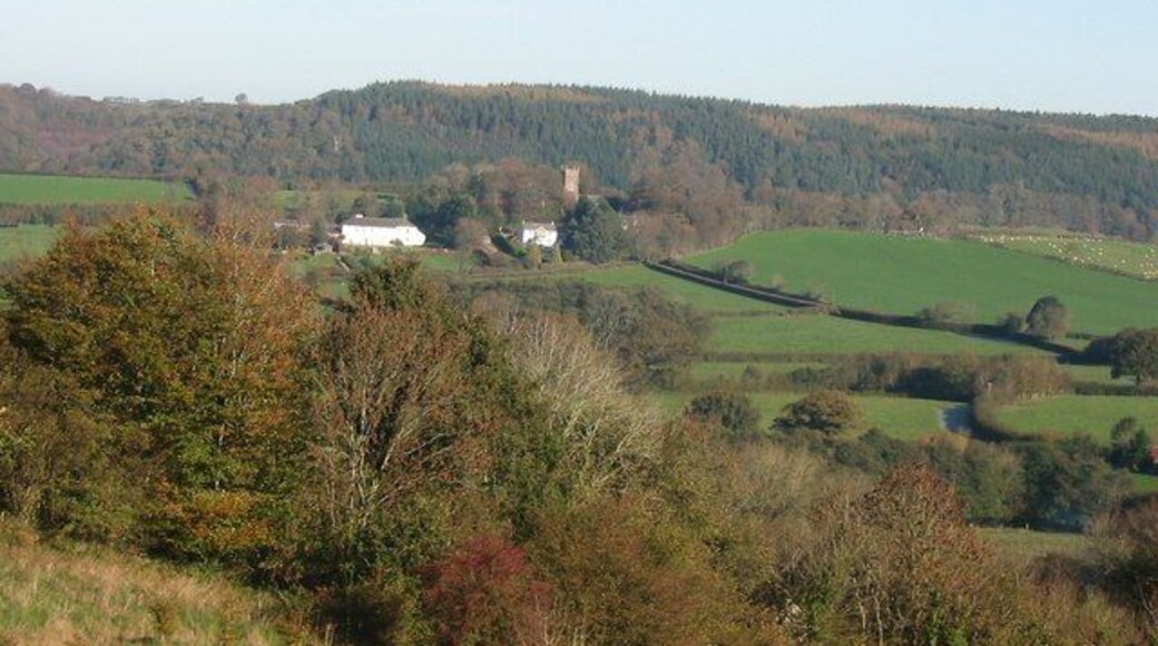 Marystow viewed from the hills above Chillaton Marystow Church viewed from the hill above Chillaton just South of the village