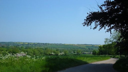 Entrance to Grange Farm The entrance to Grange Farm and bridleway, just off of Middle Aston Lane.