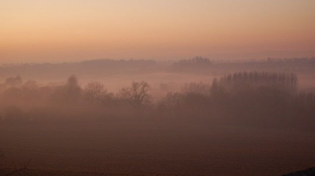 Lower Heyford Cherwell Valley in Evening Mist