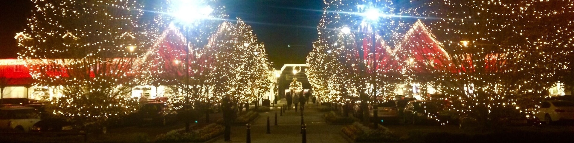 Bicester village entrance this holiday season.