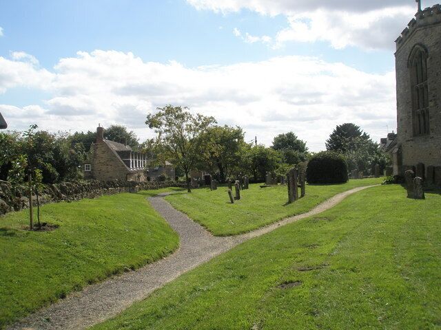 Path within the churchyard at St Peter and St Paul, Steeple Aston (1)