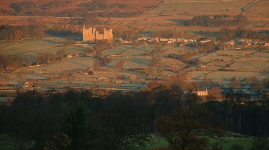 Castle Bolton near Redmire. Photo taken 08:50 from the A684 across the valley