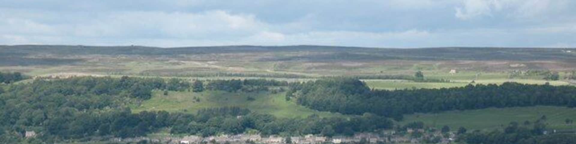 Preston under Scar The view of the village from the opposite side of the dale. Preston Scar is behind the village, with the limestone quarries almost totally hidden from this angle.
