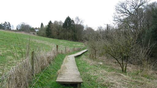 Raised walkway by Small's Wood