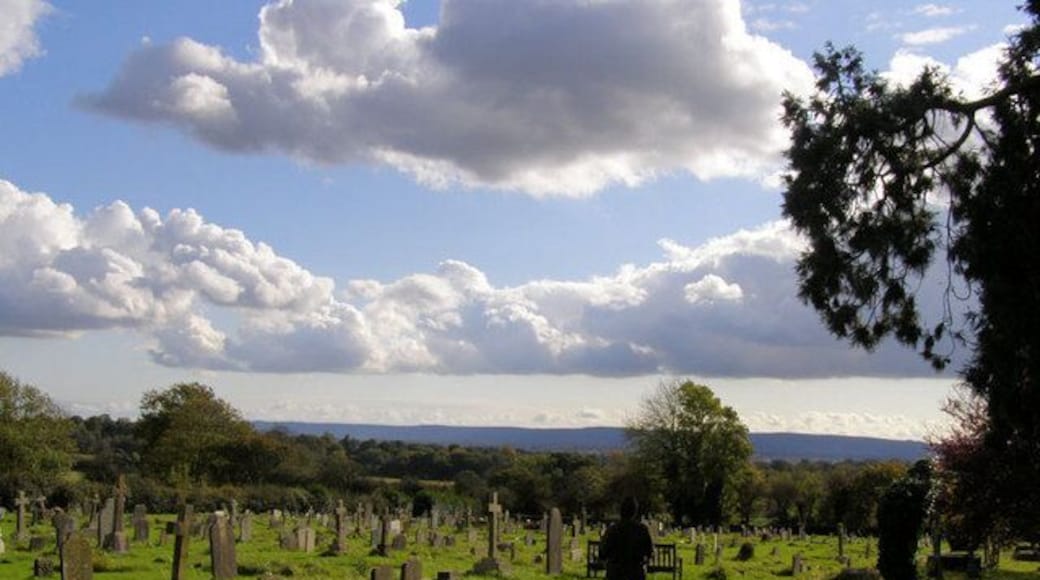 Cuckfield Churchyard With the South Downs on the horizon.