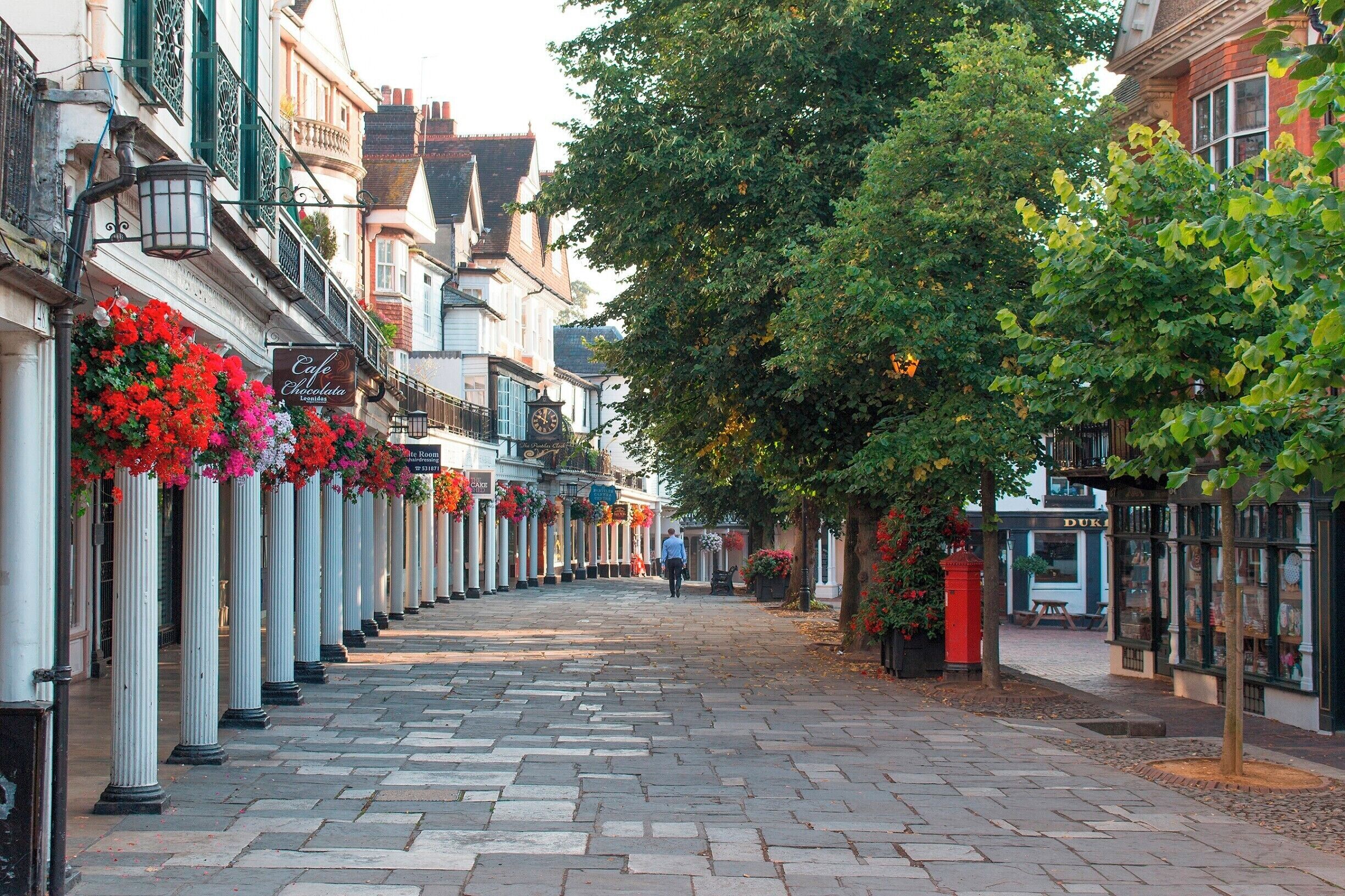 The Pantiles, the original Tunbridge wells dating back to the 1600's. A great place to wander or sit with a drink and watch life go by.