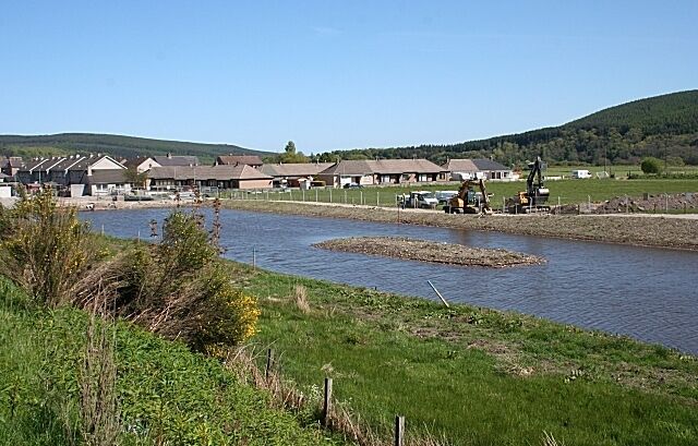 Flood Alleviation Work Not surprisingly, the parts of Rothes which are built on the flood plain of the River Spey are prone to flooding. This is part of an extensive scheme intended to avert future flooding.