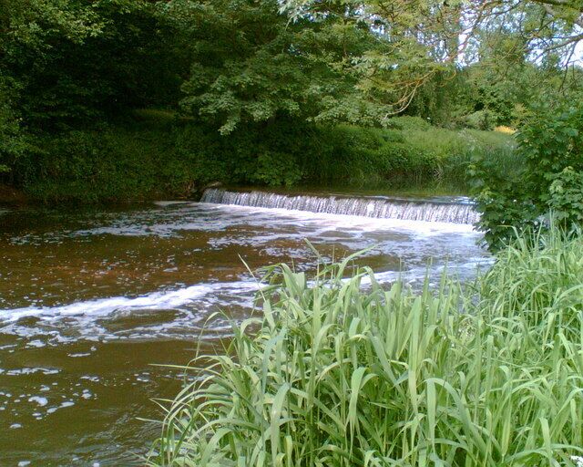Weir on the Arrow Weir on the river Arrow viewed from the beer-garden at the Fish Inn