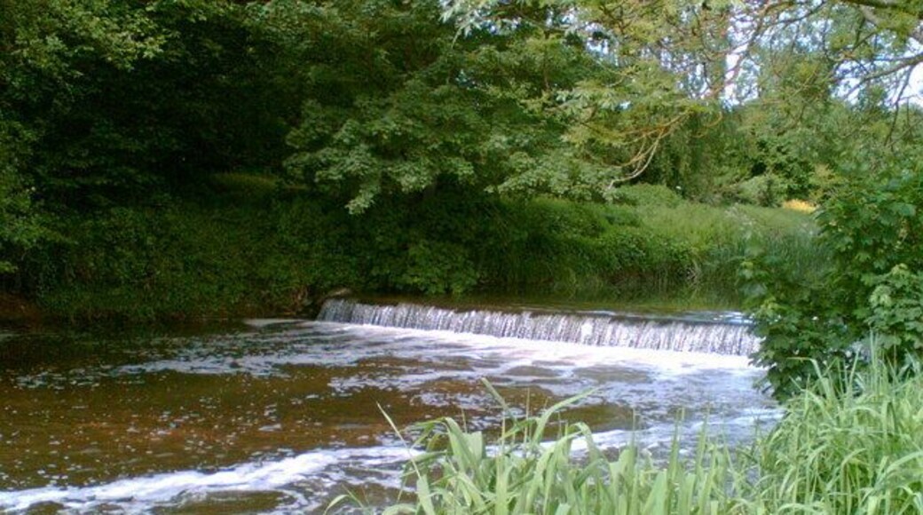 Weir on the Arrow Weir on the river Arrow viewed from the beer-garden at the Fish Inn