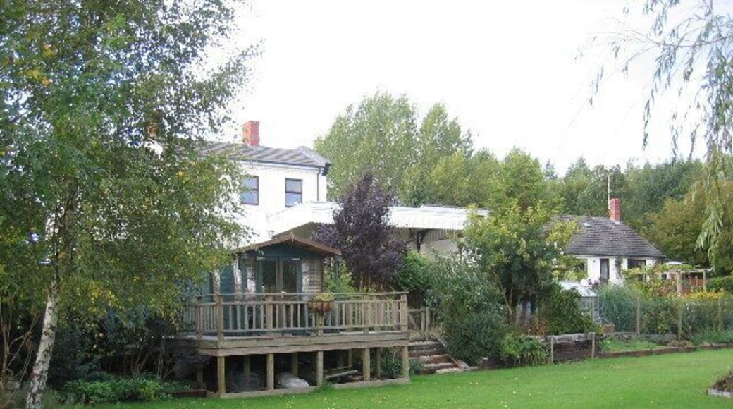 Great Alne Station. The station house has been extended and converted into housing, however as an be seen from this view from the platform side, the new owners have been careful to preserve some of the railway features including the station canopy.