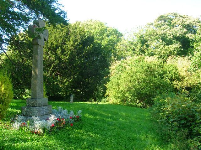 War Memorial, Wilmington Churchyard Located to the east of the old yew tree, whose branches can be seen in the top left hand corner.