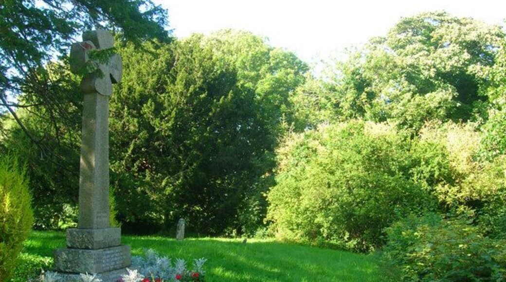 War Memorial, Wilmington Churchyard Located to the east of the old yew tree, whose branches can be seen in the top left hand corner.