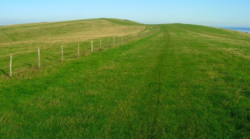 South Downs Way Long distance footpath and bridleway heads towards Firle Beacon.