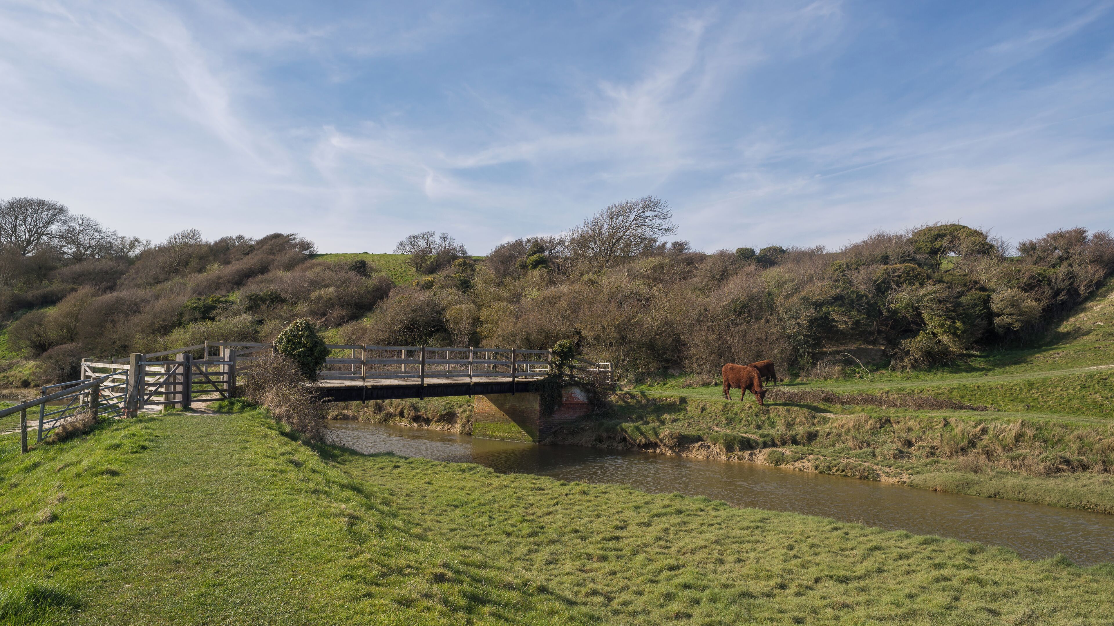 River Cuckmere. Wealden District, East Sussex, England.