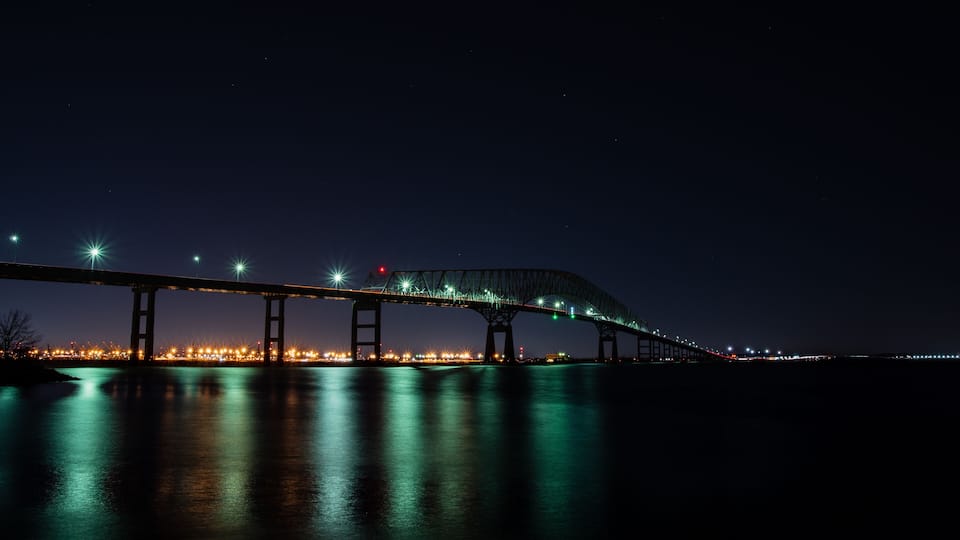 The Scott Key Bridge in Baltimore, Maryland