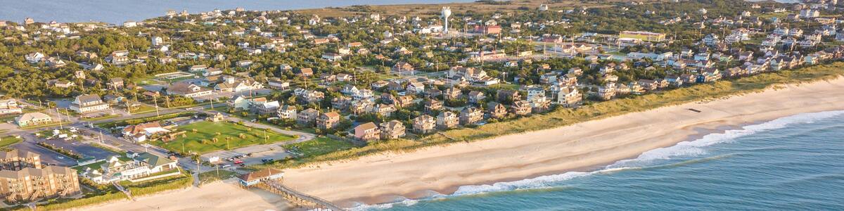 Aerial view of Outer Banks North Carolina
