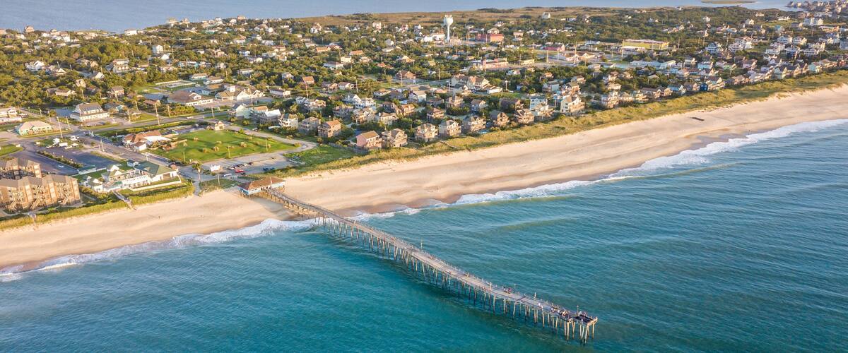 Aerial view of Outer Banks North Carolina