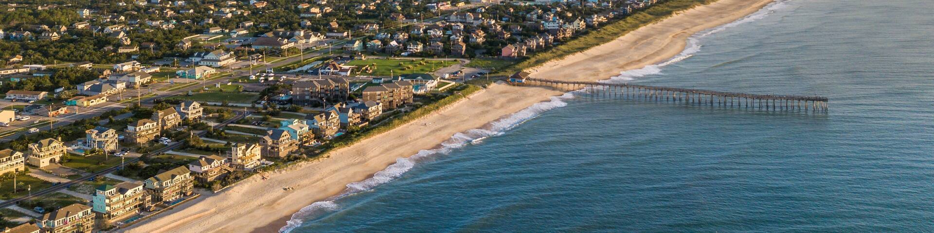 Aerial view of Outer Banks North Carolina