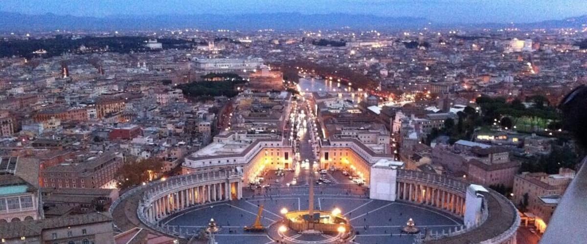 View from the top of the Vatican looking towards Castel Sant'Angelo