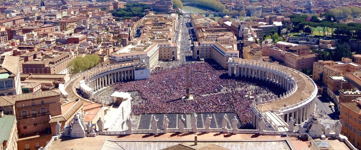 Vatican City - view from St. Peter's basilica dome.