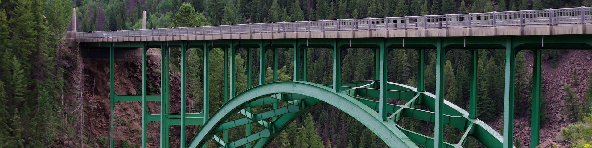 Redcliff bridge to Leadville, Colorado from the town of Minturn, Colorado