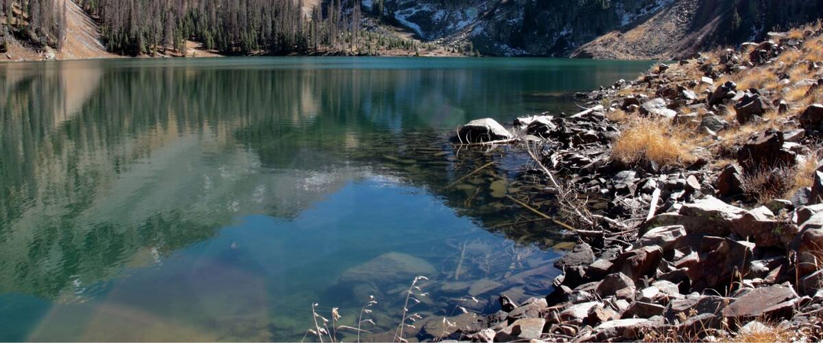 Crater Lake near Elwood Pass in Colorado. The hike in from Elwood Pass is 3.5 miles in starting at 11,345ft topping out at about 12,500ft before dropping about 1000ft to the lake. Beautiful hike and great place to stop and enjoy.